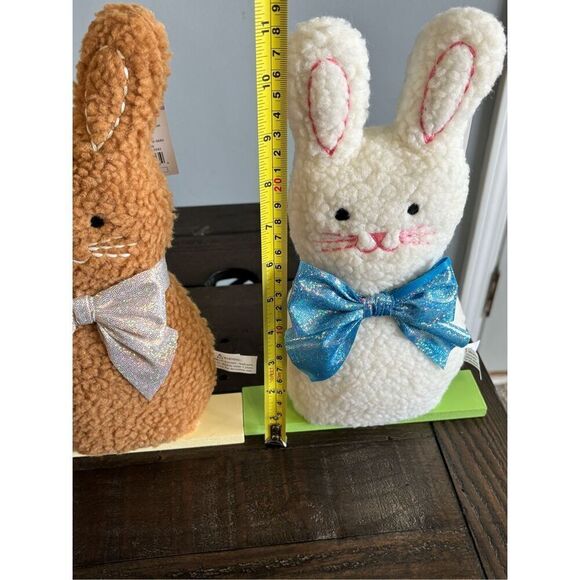 Target Spritz brown and white plush Easter bunny decorations - Picture 5 of 6